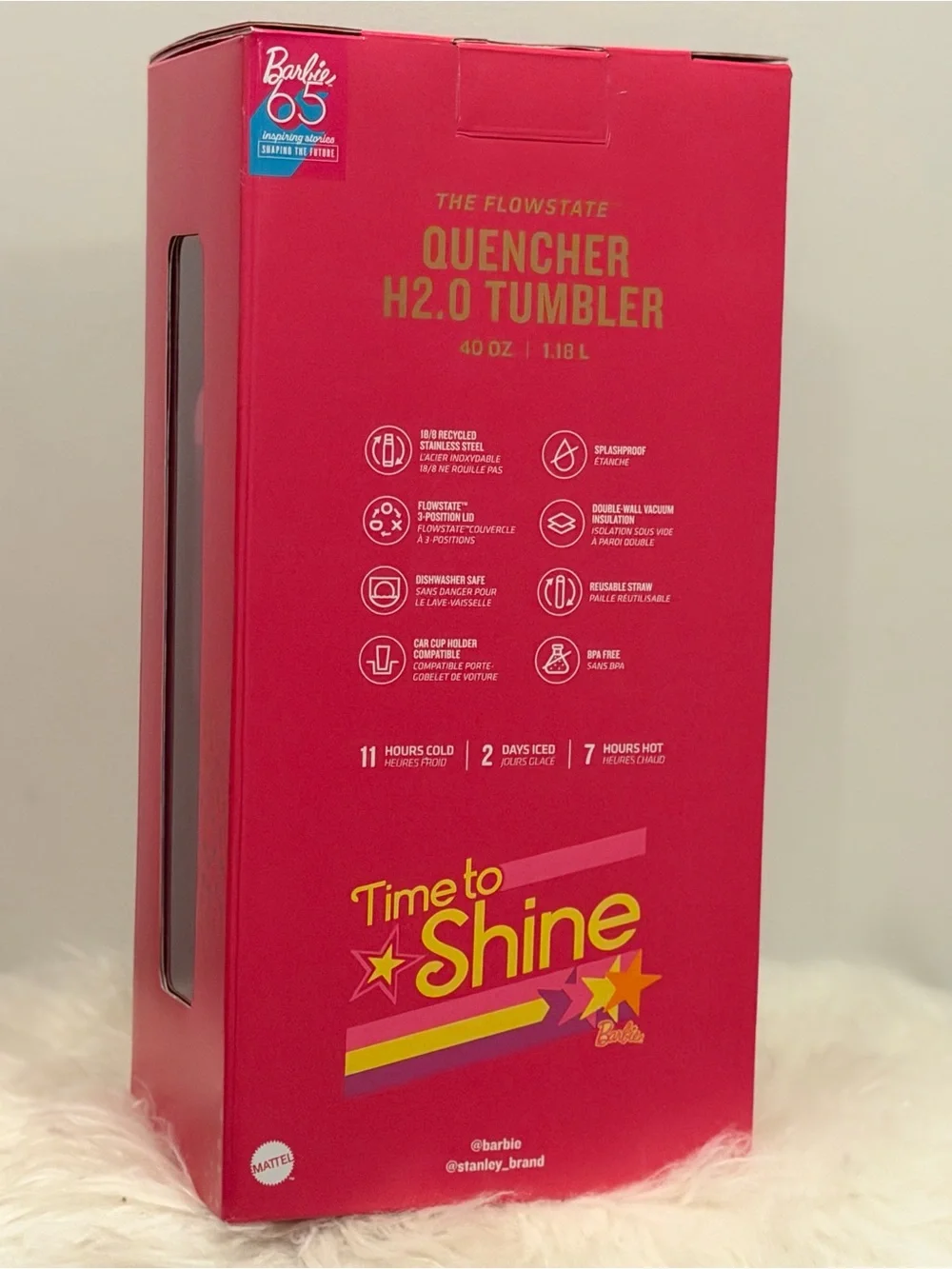 Stanley x Barbie 'Superstar' Flowstate Quencher 40oz